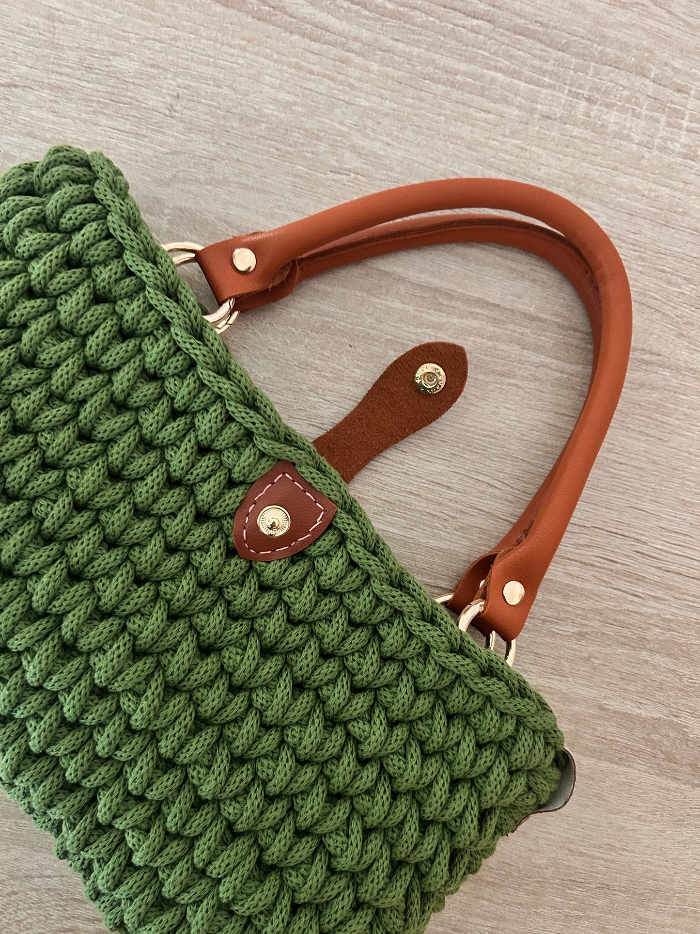 Alma Bag • Borsa uncinetto • Moss Green