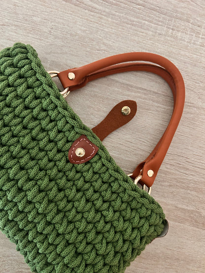 Alma Bag • Borsa uncinetto • Moss Green
