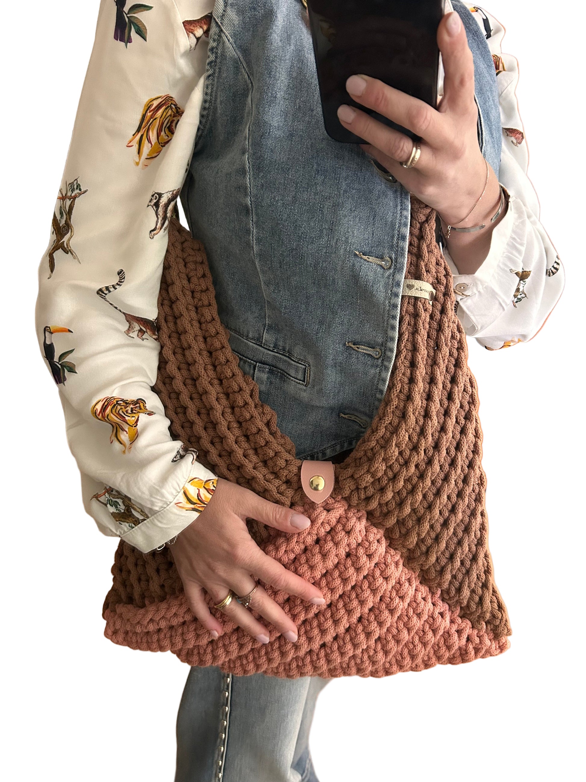 Borsa Atena • Uncinetto • Borsa a triangolo - MacraLu di Ludovica Mazzanti