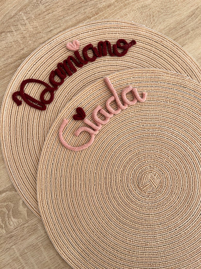 Tovaglietta con nome