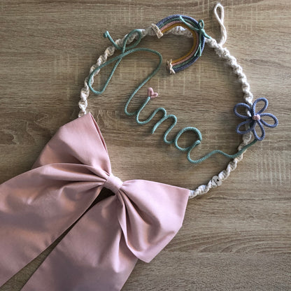 Ghirlanda nascita “Fiocco” - MacraLu di Ludovica Mazzanti