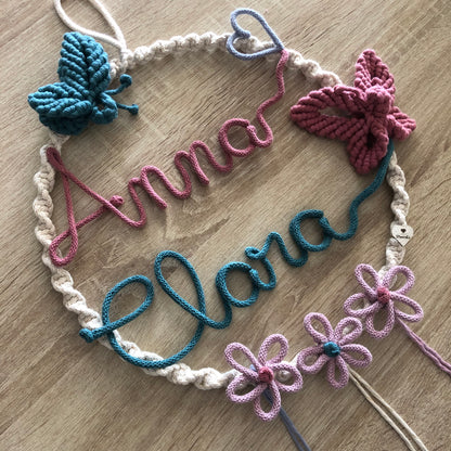 Ghirlanda nascita Mariposa - MacraLu di Ludovica Mazzanti