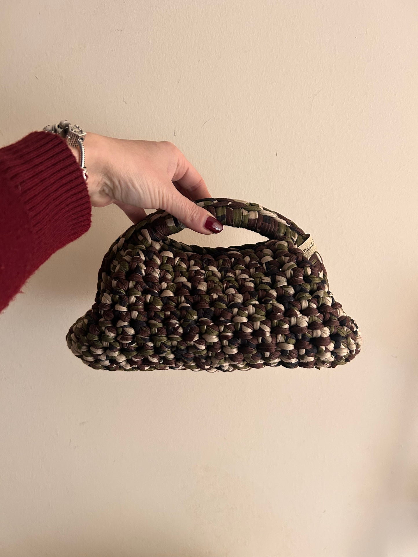 Sally Bag Clutch Uncinetto Camouflage - Pochette Handmade
