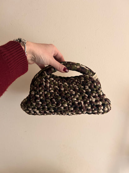 Sally Bag Clutch Uncinetto Camouflage - Pochette Handmade