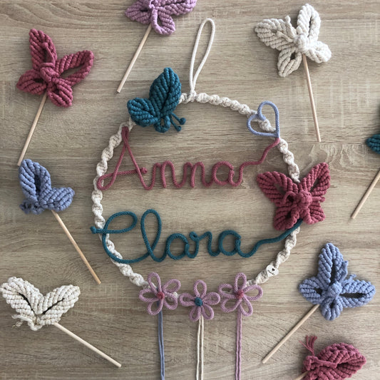 Ghirlanda nascita Mariposa - MacraLu di Ludovica Mazzanti