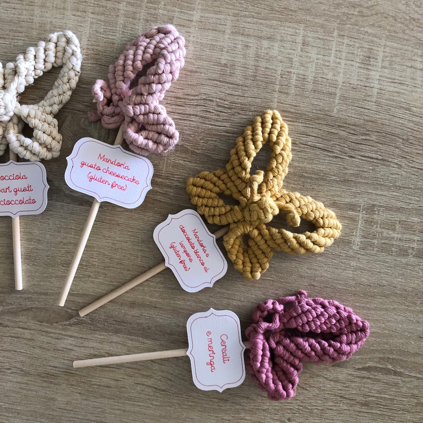 Farfalle in macramè - MacraLu di Ludovica Mazzanti