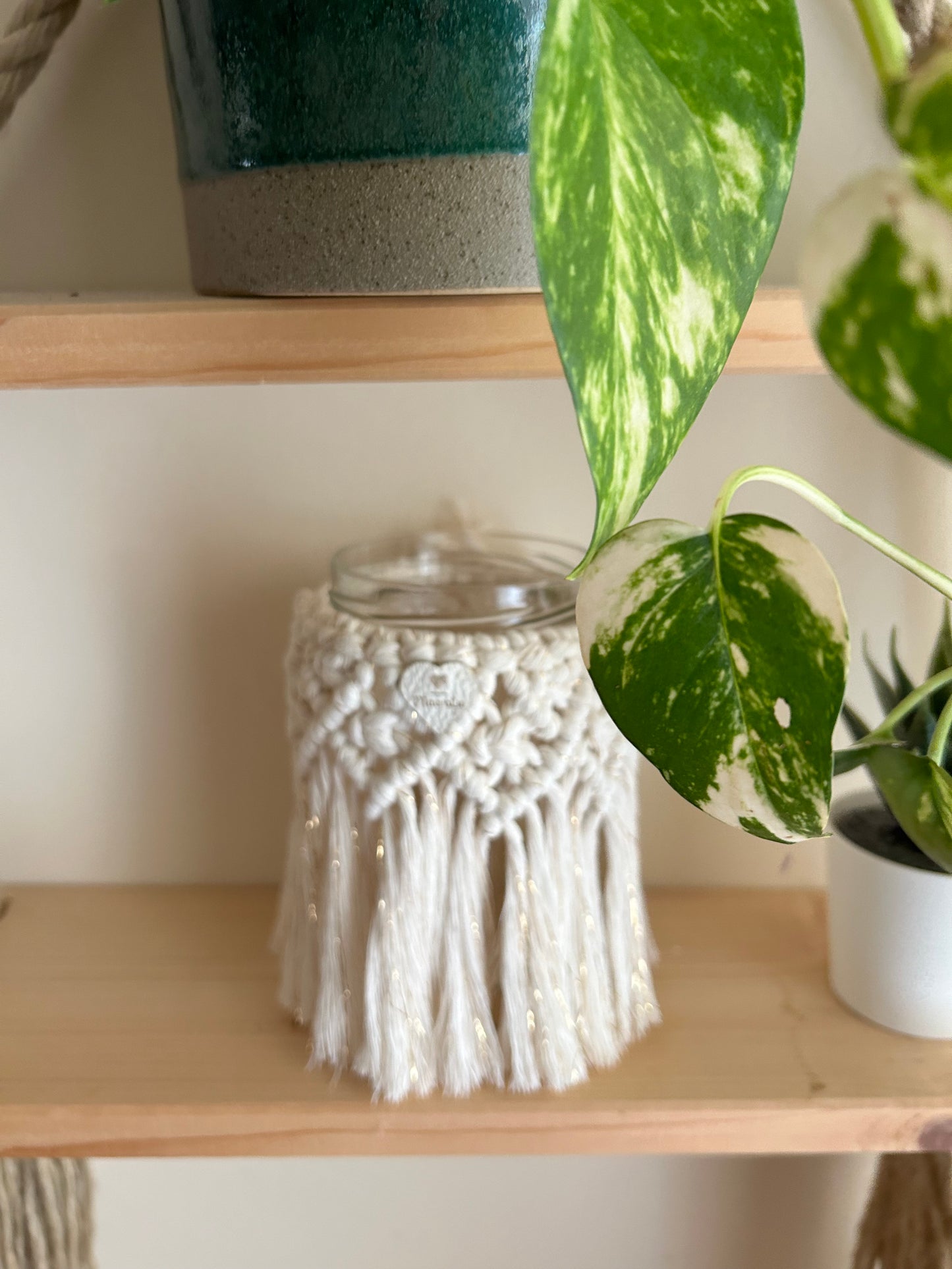 Porta candela in Macramè - MacraLu di Ludovica Mazzanti