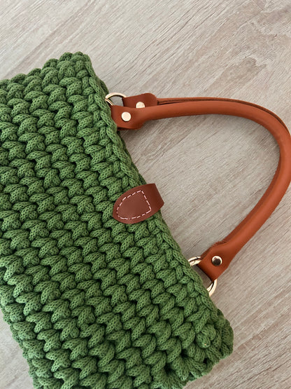 Alma Bag • Borsa uncinetto • Moss Green