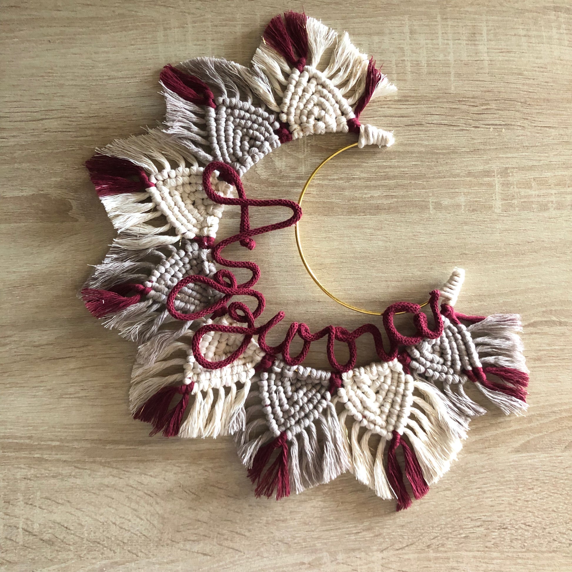 Fiocco Nascita Macrame Luna - MacraLu di Ludovica Mazzanti