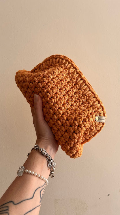 Olga Clutch Bag Uncinetto - Pochette Handmade Orange