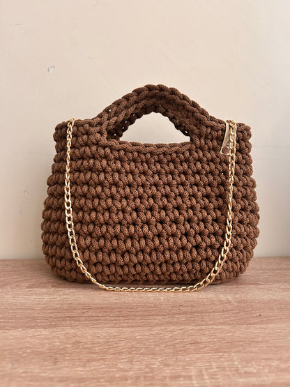 Camelia Bag colore Nut Brown - MacraLu di Ludovica Mazzanti