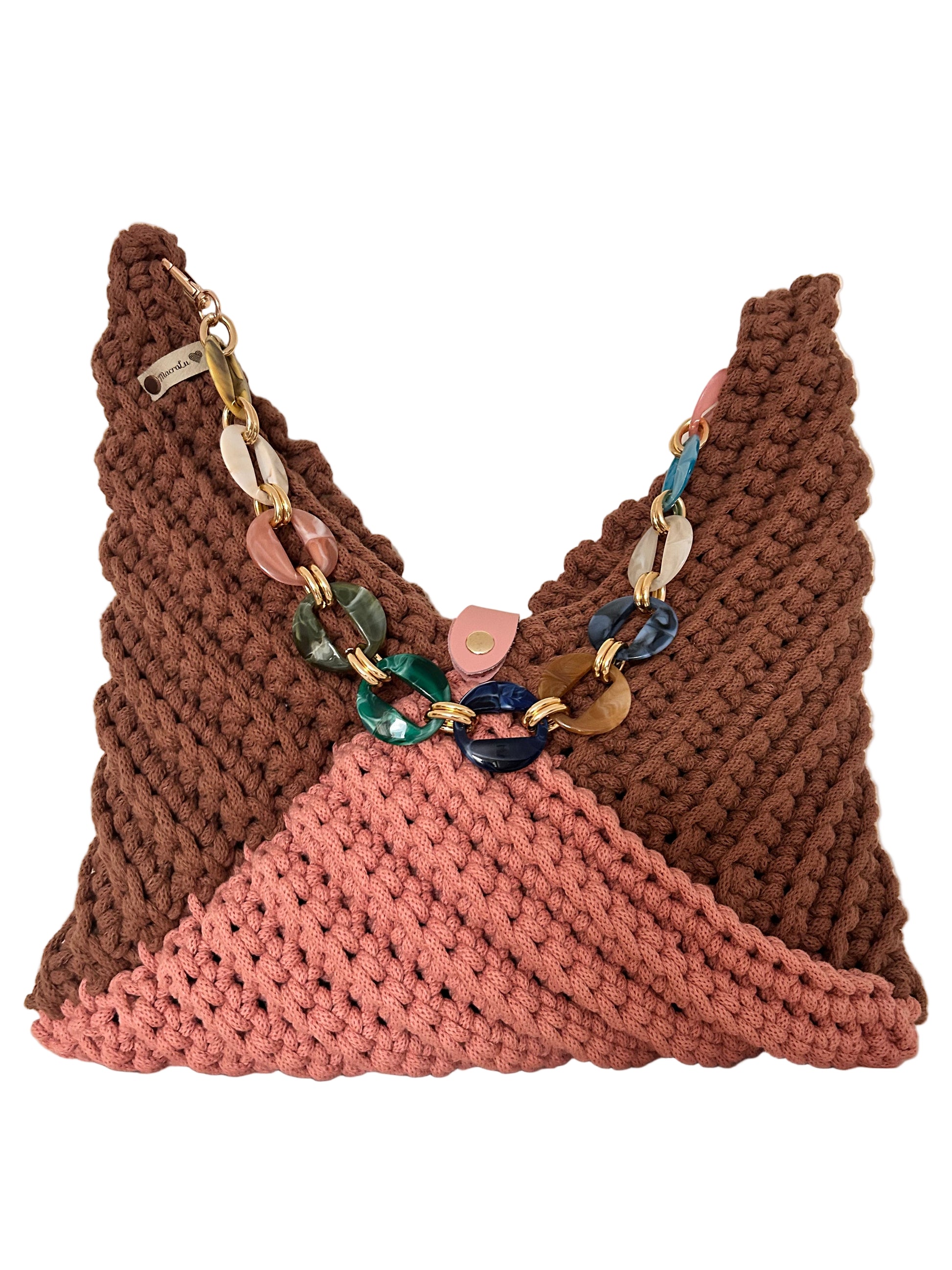 Borsa Atena • Uncinetto • Borsa a triangolo - MacraLu di Ludovica Mazzanti