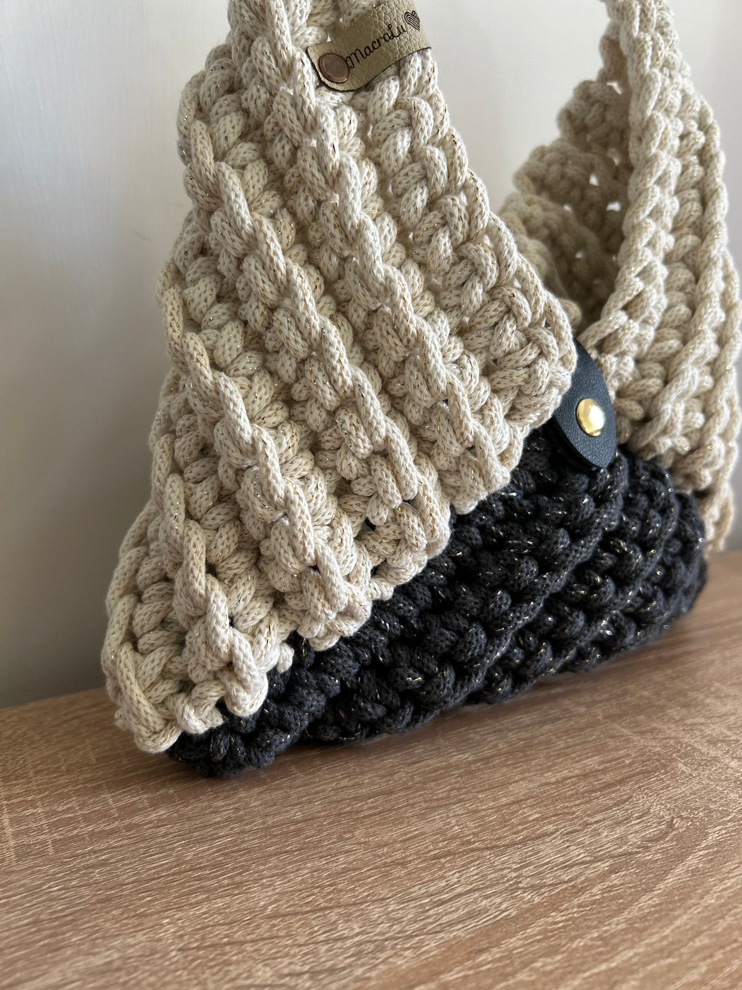 Borsa Atena Mini • Triangle Bag • Uncinetto - MacraLu di Ludovica Mazzanti