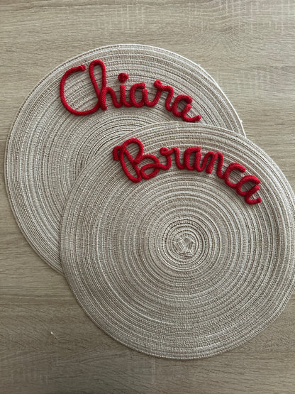 Tovaglietta con nome - MacraLu di Ludovica Mazzanti