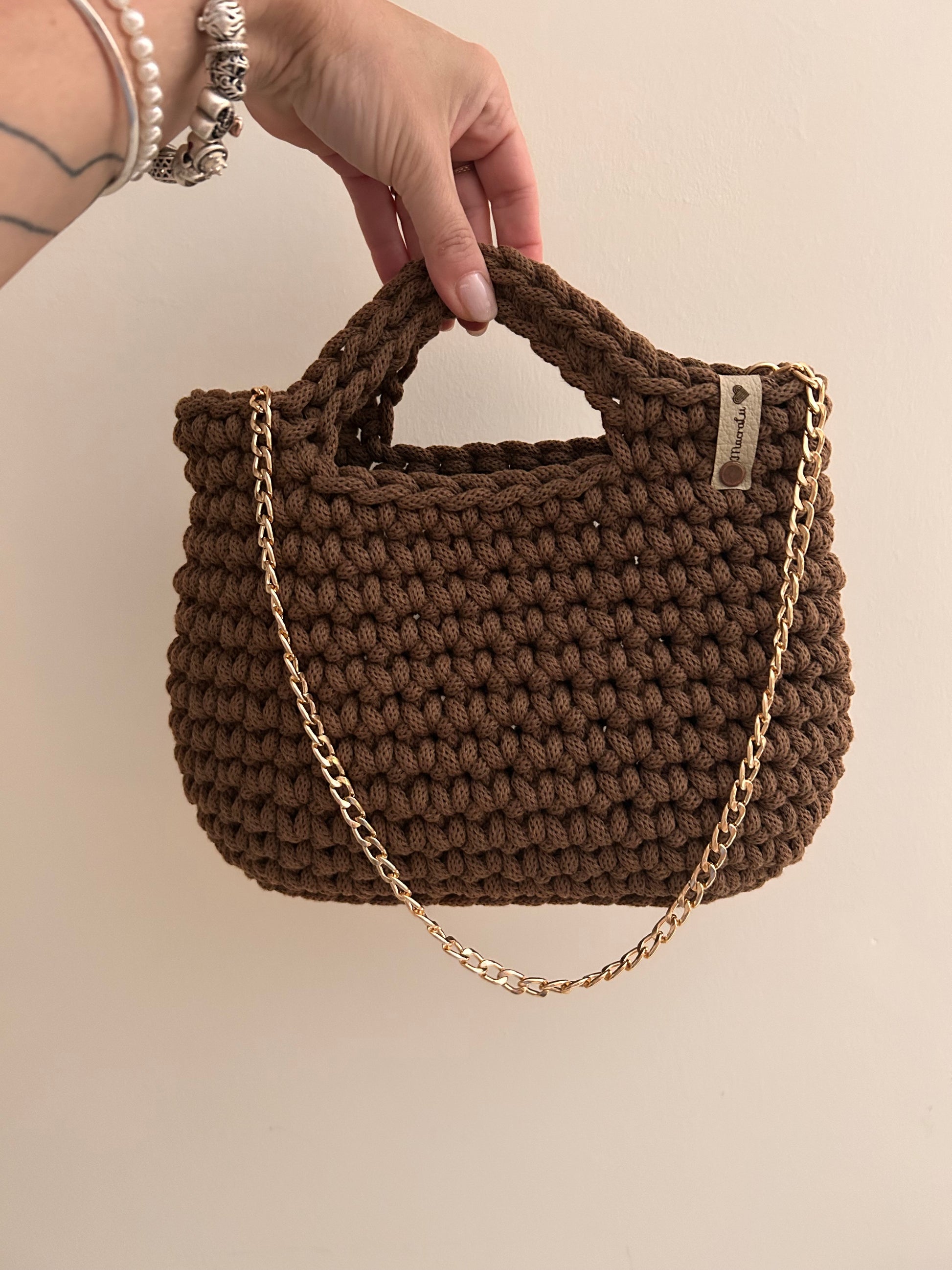 Camelia Bag colore Nut Brown - MacraLu di Ludovica Mazzanti