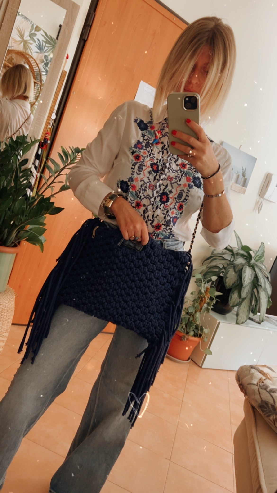 Oceania Bag • Borsa in Macramè con frange - MacraLu di Ludovica Mazzanti