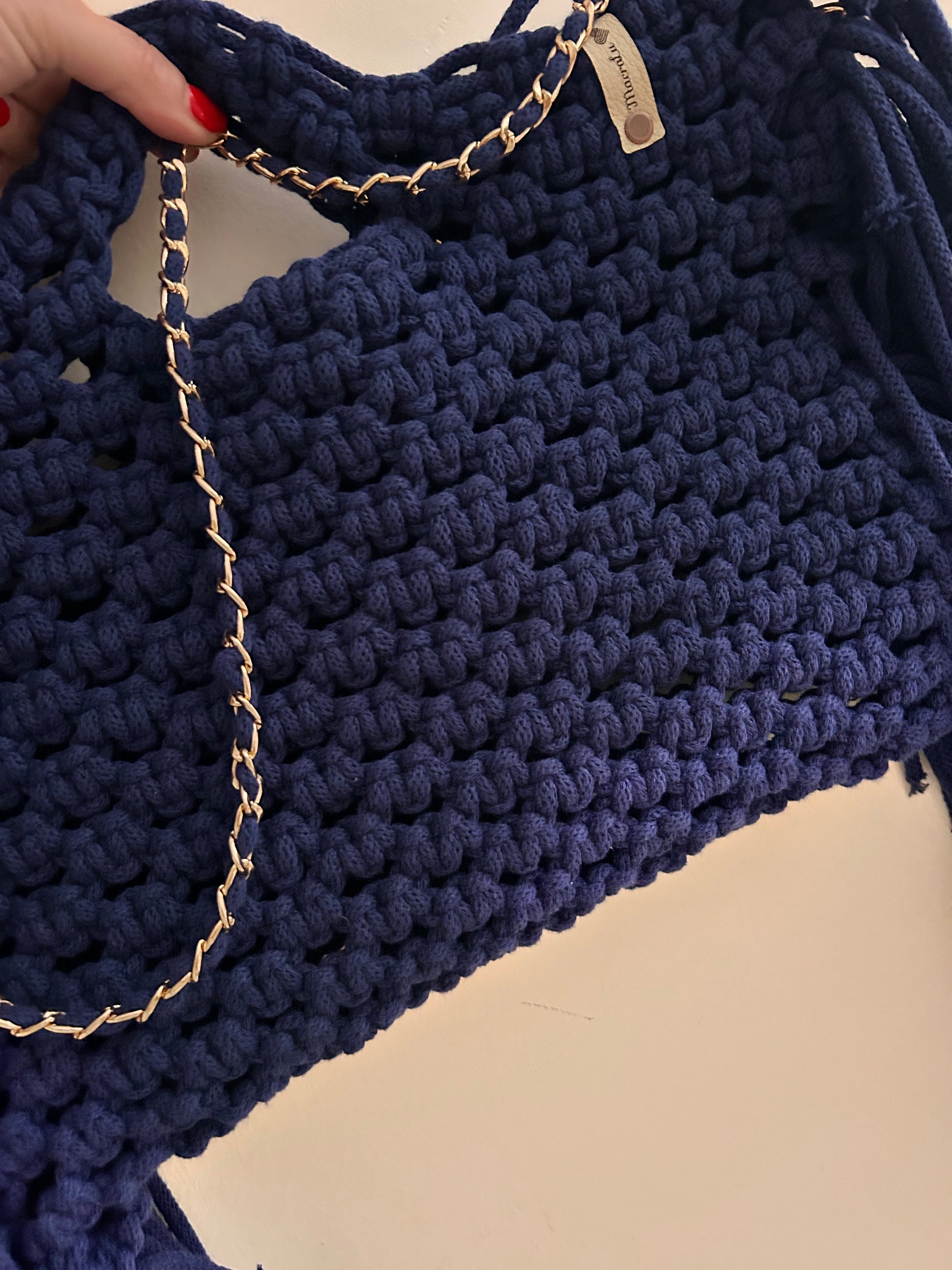 Oceania Bag • Borsa in Macramè con frange - MacraLu di Ludovica Mazzanti