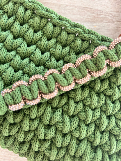 Portachiavi Infinity • Macramè con cordino strass - MacraLu di Ludovica Mazzanti