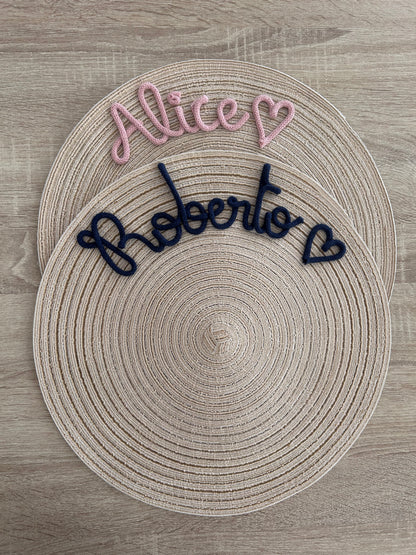 Tovaglietta con nome - MacraLu di Ludovica Mazzanti