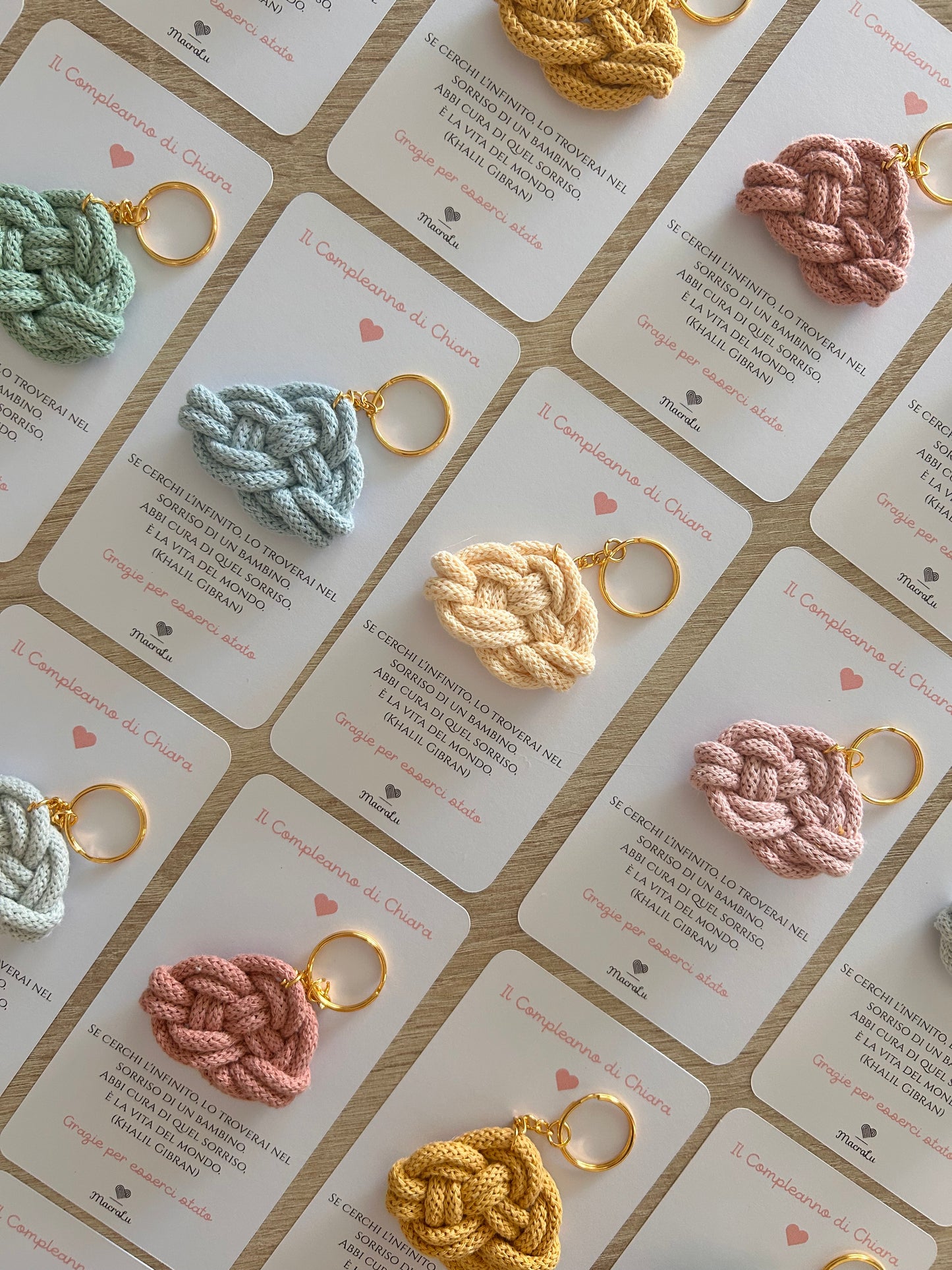 Segnaposto bomboniera gadget nascita nuvola Macramè - MacraLu di Ludovica Mazzanti