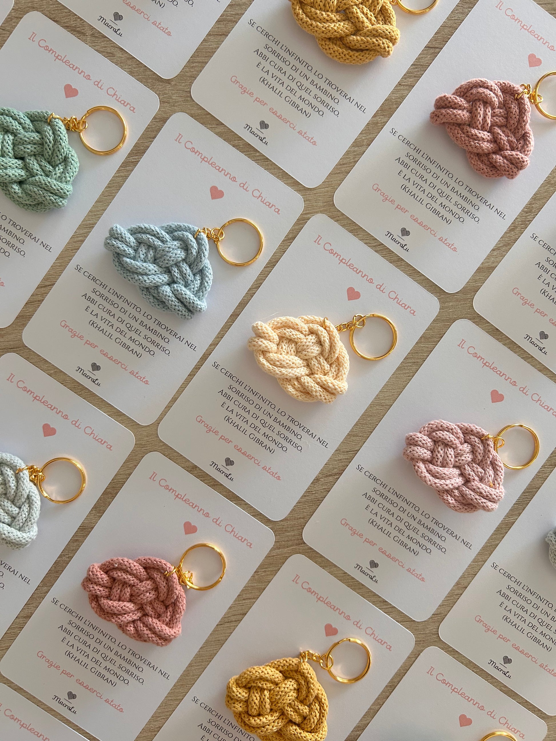 Segnaposto bomboniera gadget nascita nuvola Macramè - MacraLu di Ludovica Mazzanti