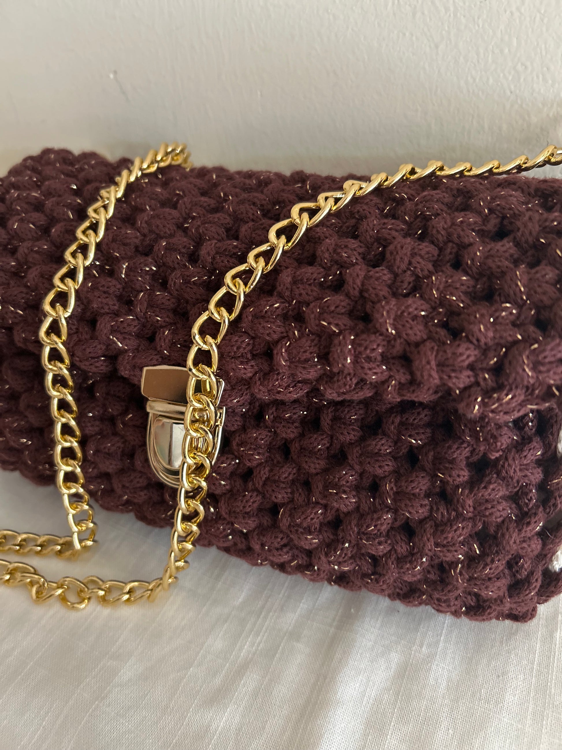 Borsa Ninfea in macramè - MacraLu di Ludovica Mazzanti