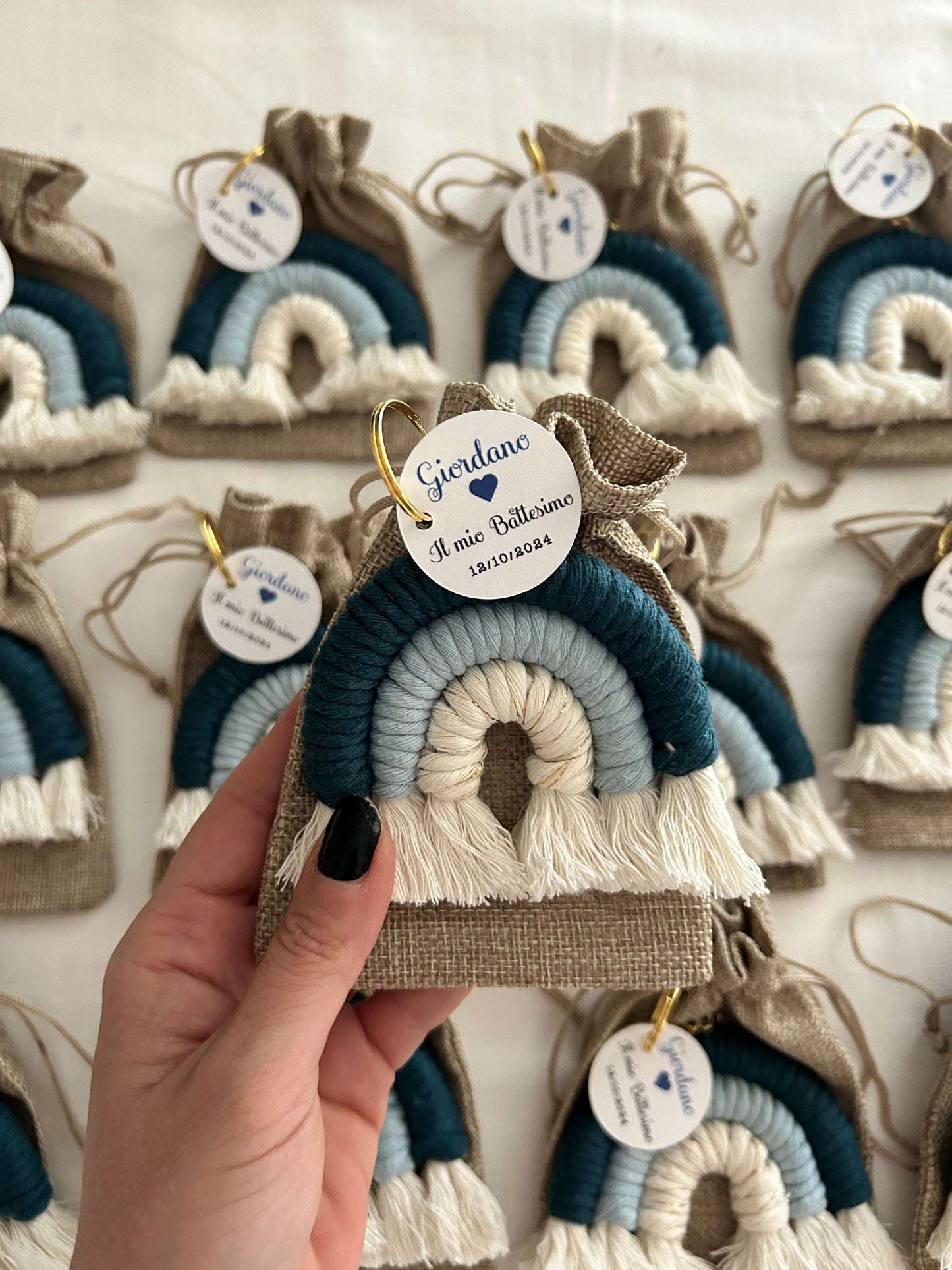 Arcobaleno bomboniera in Macramè - MacraLu di Ludovica Mazzanti