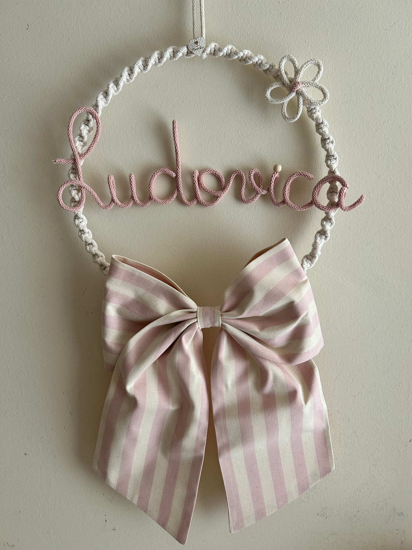 Ghirlanda nascita “Fiocco” - MacraLu di Ludovica Mazzanti