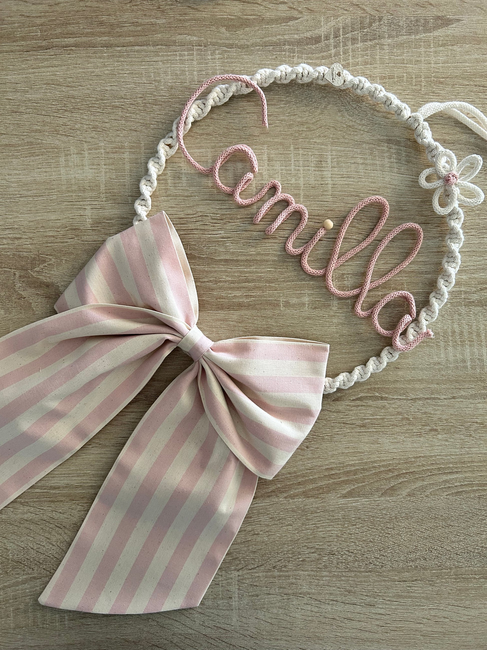 Ghirlanda nascita “Fiocco” - MacraLu di Ludovica Mazzanti