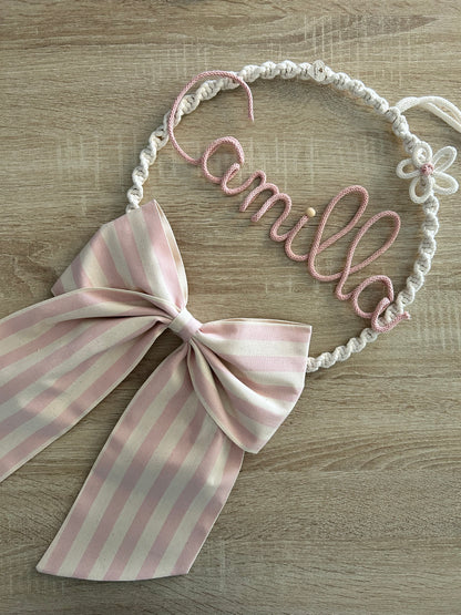 Ghirlanda nascita “Fiocco” - MacraLu di Ludovica Mazzanti