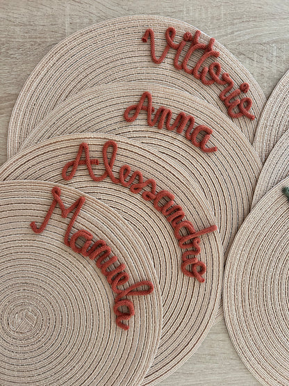 Tovaglietta con nome