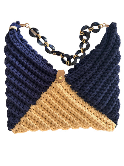 Borsa Atena • Uncinetto • Borsa a triangolo - MacraLu di Ludovica Mazzanti