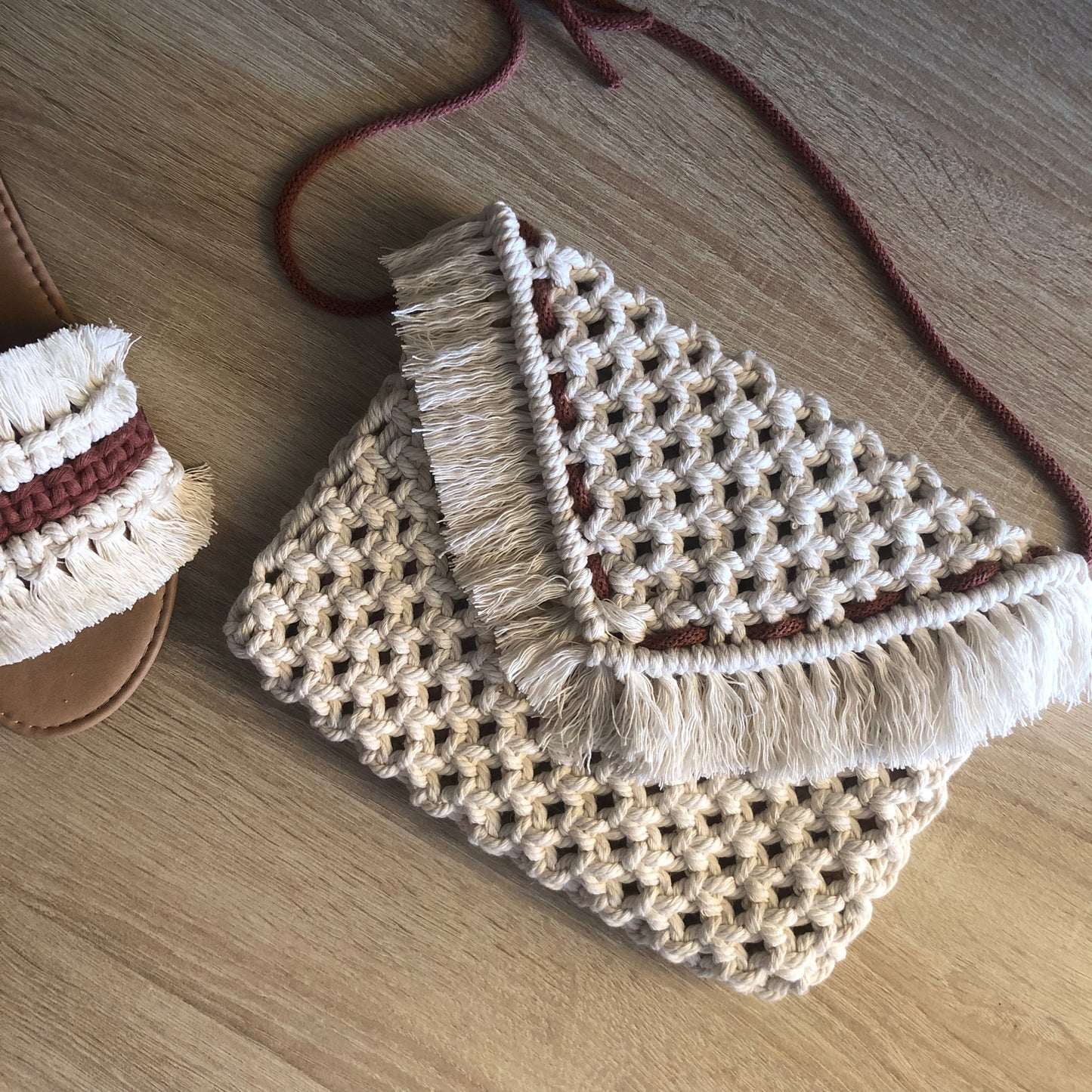 Borsa/pochette in Macramè - MacraLu di Ludovica Mazzanti