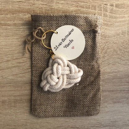 Segnaposto bomboniera gadget nascita nuvola Macramè - MacraLu di Ludovica Mazzanti