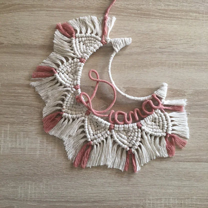 Fiocco Nascita Macrame Luna - MacraLu di Ludovica Mazzanti