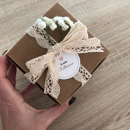 Segnaposto bomboniera gadget nascita nuvola Macramè - MacraLu di Ludovica Mazzanti