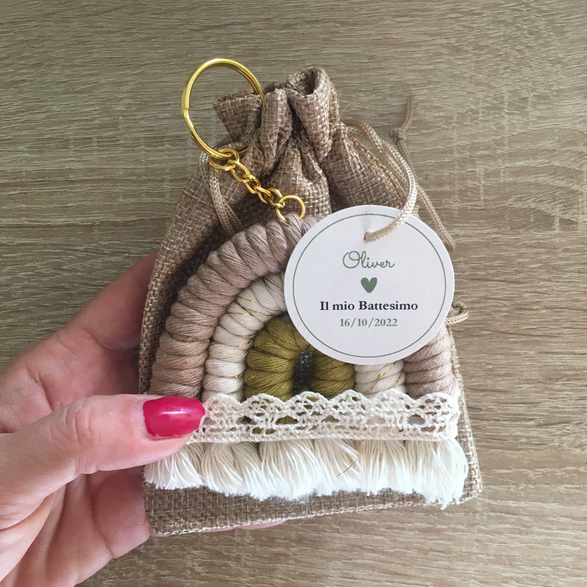 Arcobaleno bomboniera in Macramè - MacraLu di Ludovica Mazzanti