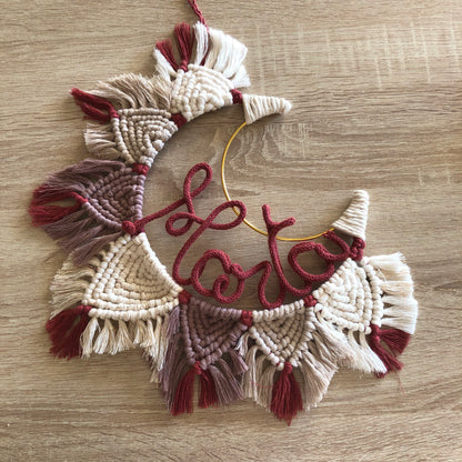Fiocco Nascita Macrame Luna - MacraLu di Ludovica Mazzanti