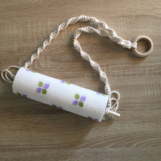 Porta rotolo scottex Macramè - MacraLu di Ludovica Mazzanti